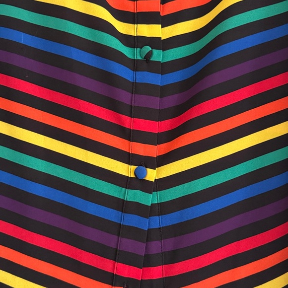 Torrid Rainbow Striped Short Sleeve Top - Picture 5 of 5